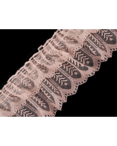Silónová čipka riasená / volánik šírka 85, 95 mm - 13.5 m | Mimib