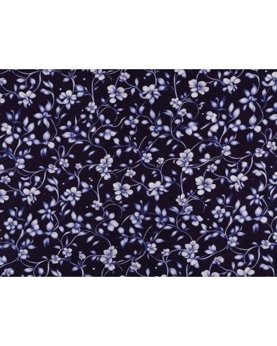 Bavlnený popelín hodváb odevný kvety - 1 m | Mimib