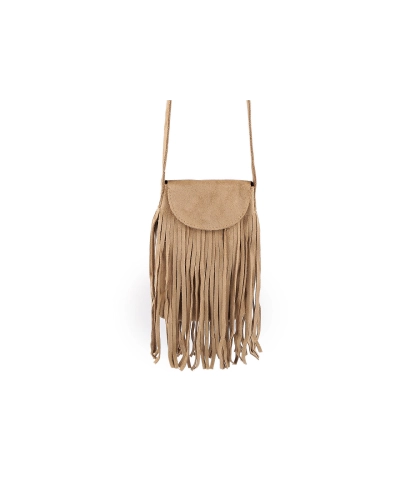 Festivalová kabelka so strapcami imitácia brúsenej kože 15x20 cm - 1 ks | Mimib