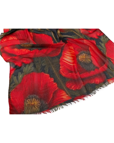Letná šatka / šál vlčí mak 65x175 cm - 1 ks | Mimib