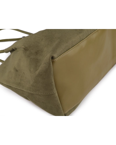Kabelka imitácia brúsenej kože s puzdrom a príveskom 31x26 cm - 1 ks | Mimib