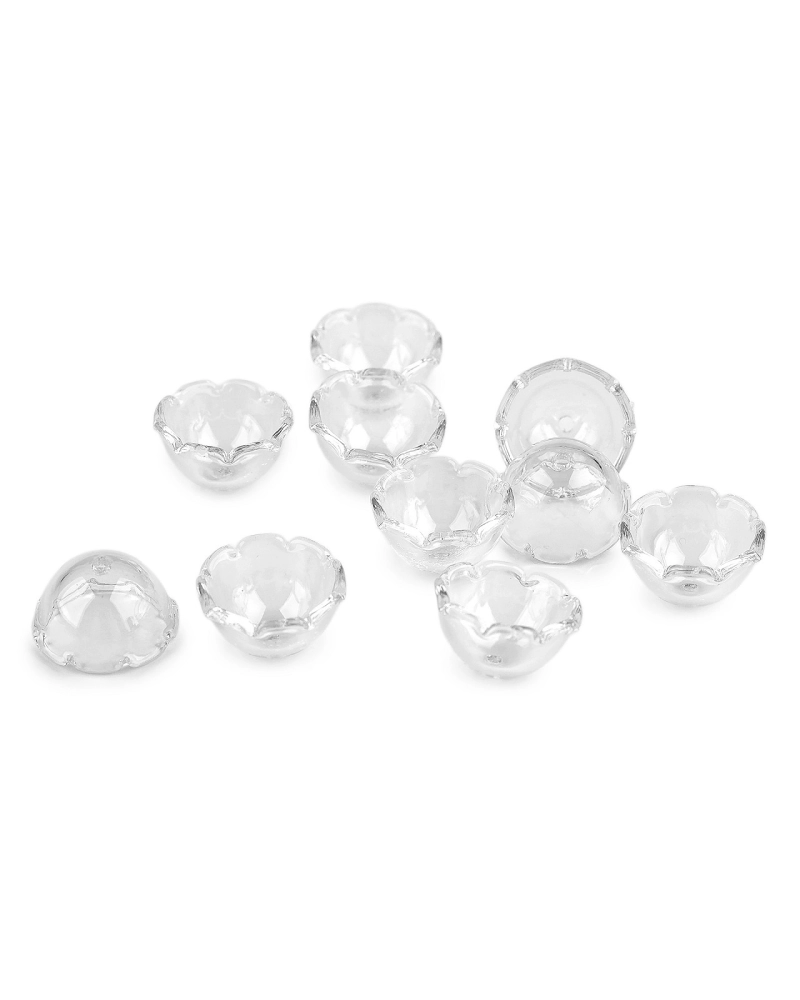 Plastové koráliky kvetný kalich veľký 13x22 mm - 10 ks | Mimib
