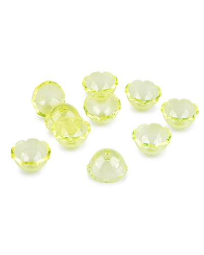 Plastové koráliky kvetný kalich veľký 13x22 mm - 10 ks | Mimib