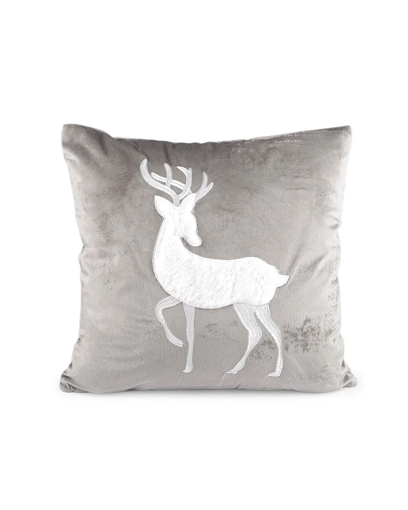Vianočná zamatová obliečka na vankúš sob 43x43 cm - 1 ks | Mimib