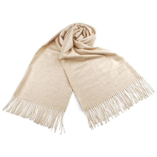 Šatka / šál typu pashmina so strapcami 70x185 cm - 1 ks | Mimib