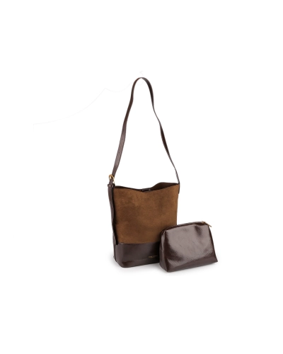 Kabelka imitácia brúsená koža s puzdrom 32x28 cm - 1 ks | Mimib