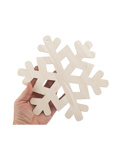Drevená vločka na zavesenie Ø20 cm - 1 ks | Mimib