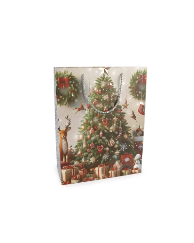 Vianočná darčeková taška 25,5x32 cm - 1 ks | Mimib