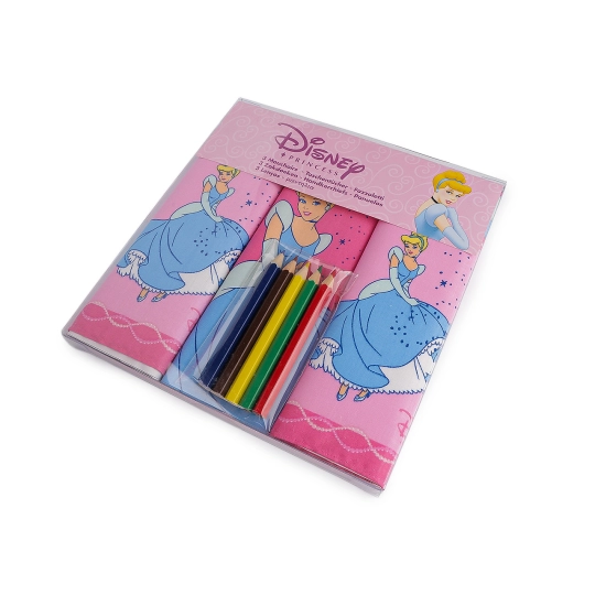 Detské vreckovky Disney s pastelkami - 1 sada | Mimib