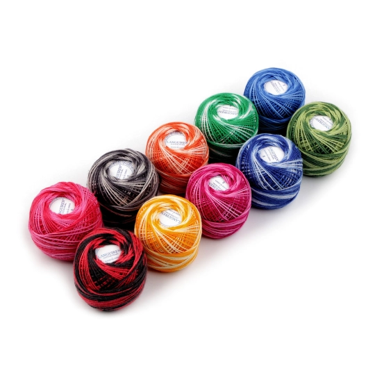 Bavlnená priadza ombré 10 g - 10 ks | Mimib