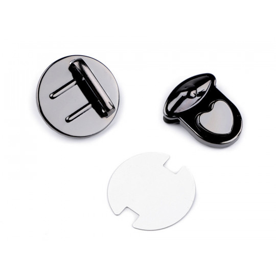 Sada zapínania na kabelku 30x32 mm srdce | Mimib