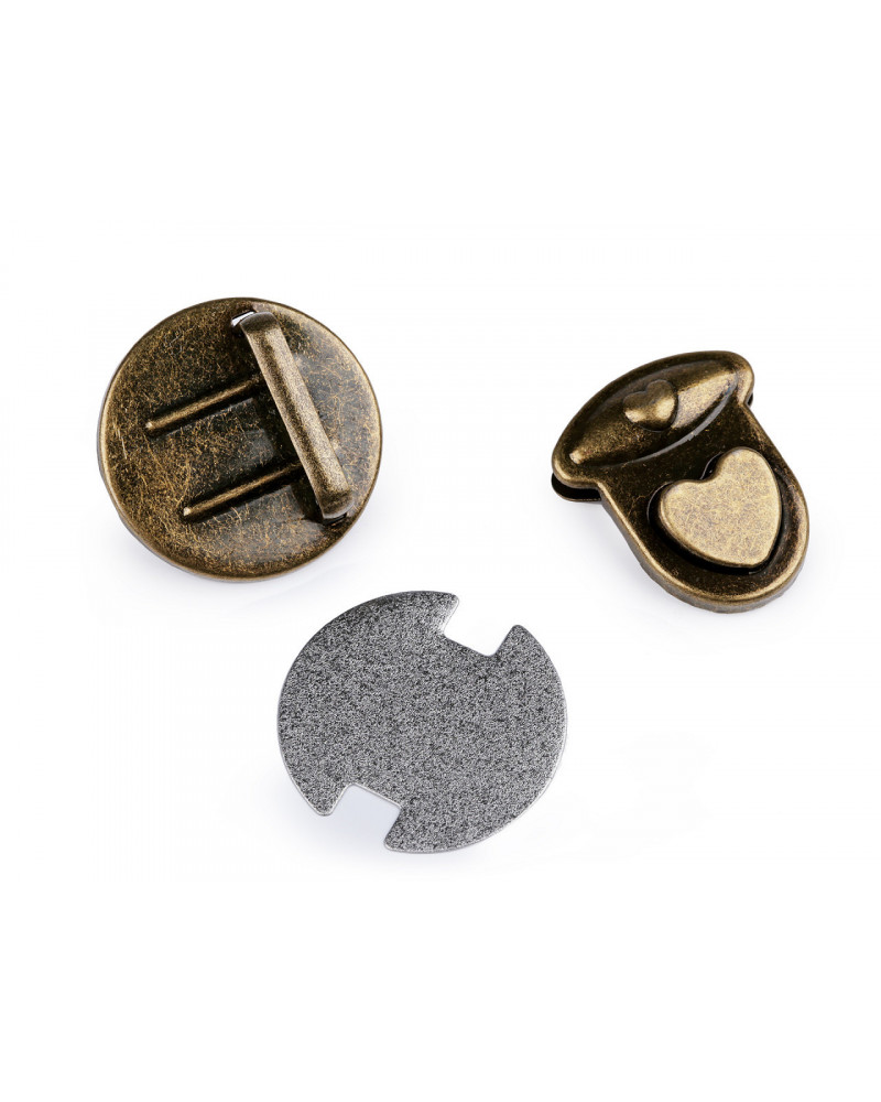 Sada zapínania na kabelku 30x32 mm srdce | Mimib