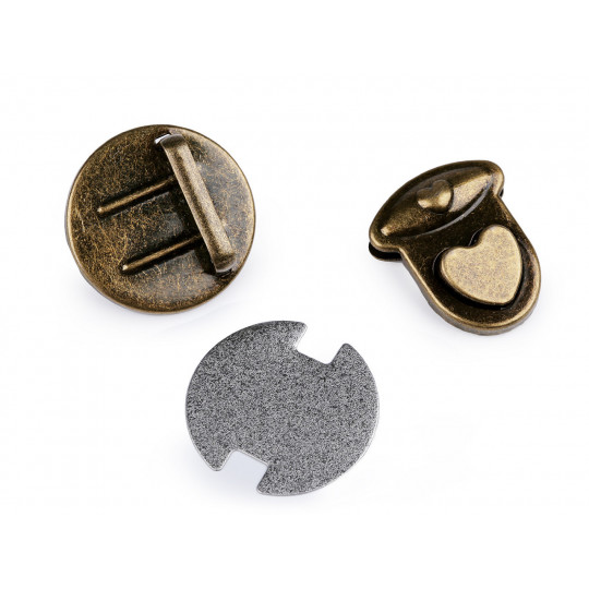 Sada zapínania na kabelku 30x32 mm srdce | Mimib