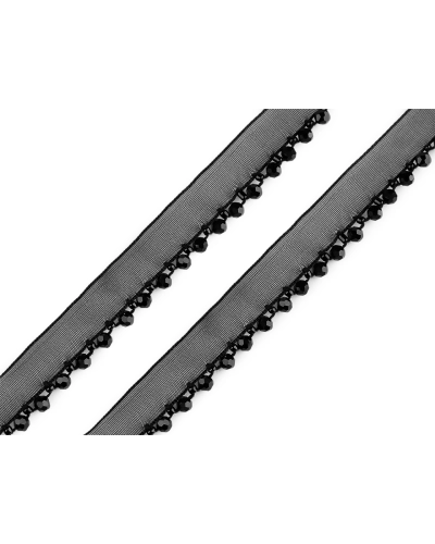 Paspulka / kéder s brúsenými korálikmi šírka 13 mm - 1 m | Mimib