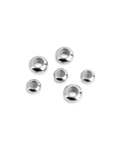 Koráliky s brzdou / stoppermi Ø7 mm, 9 mm z nerezovej ocele - 5 ks | Mimib