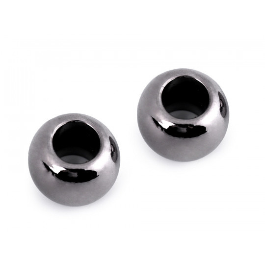 Plastové koráliky Metalic s veľkým prievlakom / plavkové 11x15 mm        5 mm | Mimib