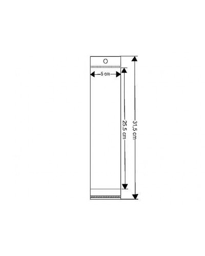 PP vrecko s lepiacou lištou a závesom 5x25,5 cm | Mimib