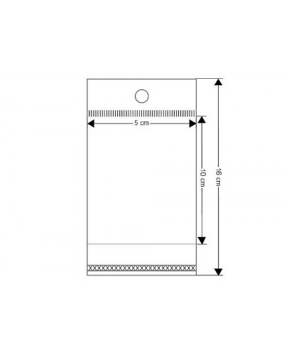 PP vrecko s lepiacou lištou a závesom 5x10 cm | Mimib