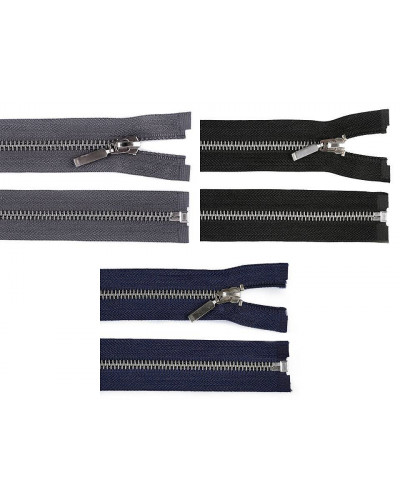 Kovový zips šírka 6 mm dĺžka 60 cm | Mimib