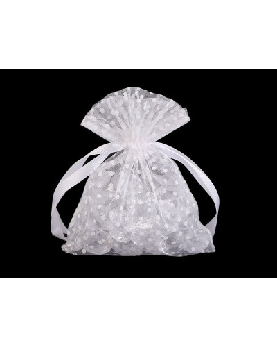 Darčekové vrecúško bodky 10x13 cm organza | Mimib