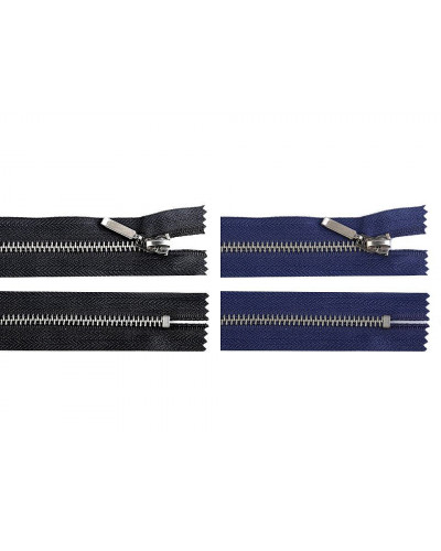 Kovový zips šírka 6 mm dĺžka 16 cm (jeansový) | Mimib