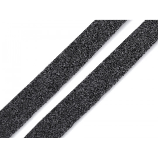 Odevná šnúra plochá / dutinka šírka 11-15 mm | Mimib