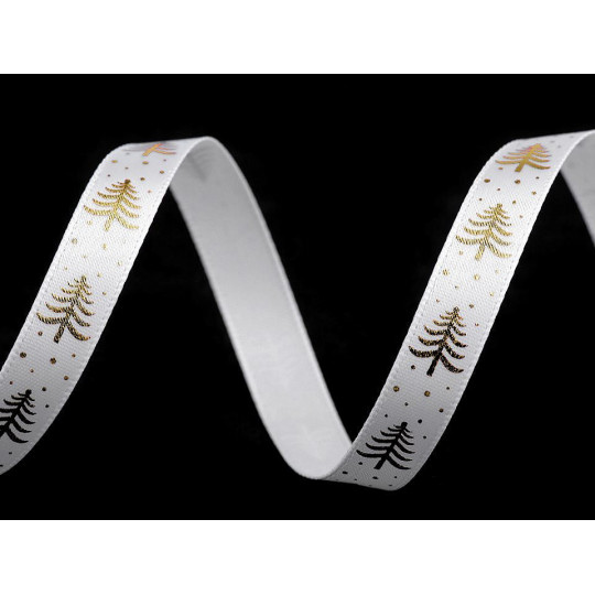 Saténová stuha stromček šírka 10 mm vianočná | Mimib
