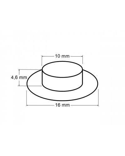 Priechodky s podložkou vnútorný Ø10 mm / vonkajší Ø16 mm | Mimib