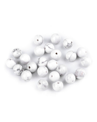 Minerálne korálky Howlit Ø8 mm | Mimib