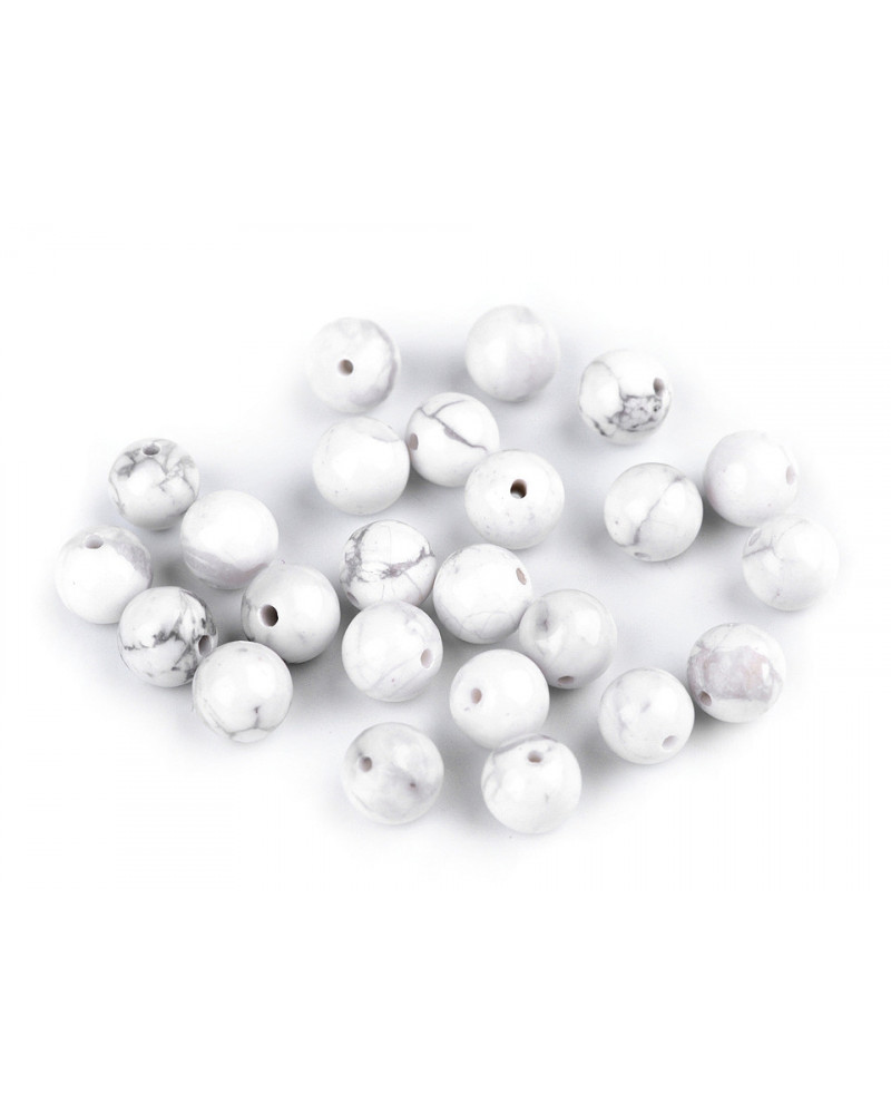 Minerálne korálky Howlit Ø8 mm | Mimib