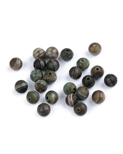 Minerálne korálky Tibetský achát pruhovaný Ø8 mm | Mimib