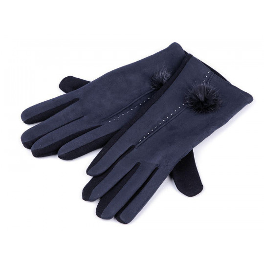 Dámske rukavice s kožušinovým brmbolcom | Mimib