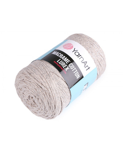 Pletacia priadza Macrame Cotton lurex 250 g | Mimib