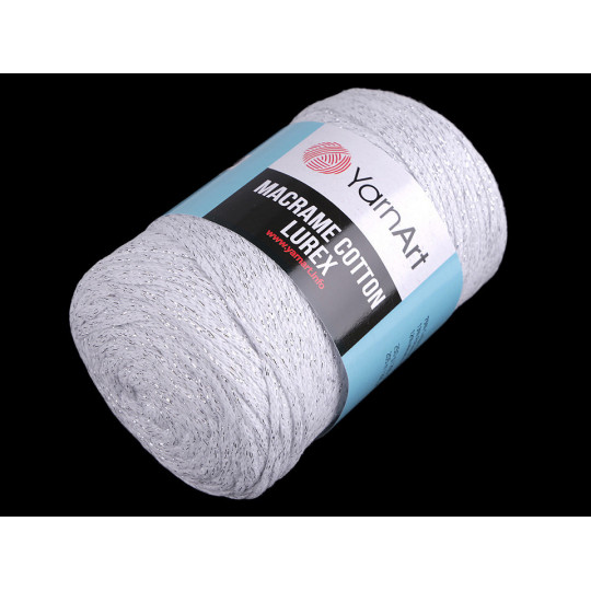 Pletacia priadza Macrame Cotton lurex 250 g | Mimib