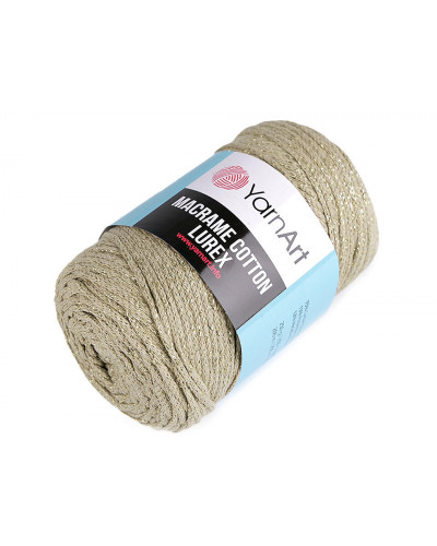 Pletacia priadza Macrame Cotton lurex 250 g | Mimib