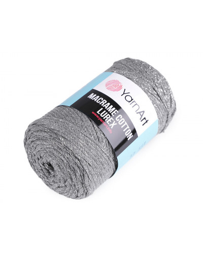 Pletacia priadza Macrame Cotton lurex 250 g | Mimib