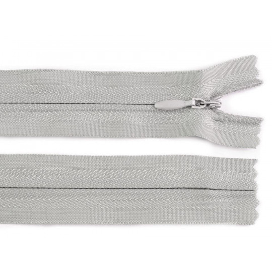 Zips špirálový 3 mm,nedeliteľný skrytý, 18cm /šatový/ | Mimib