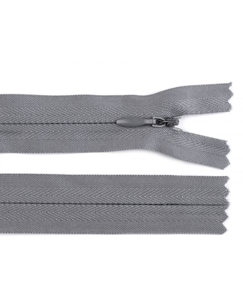 Zips špirálový 3 mm,nedeliteľný skrytý, 25 cm /šatový/ | Mimib