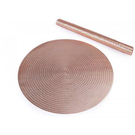 Metalické prestieranie mat ø38 cm vianočné | Mimib