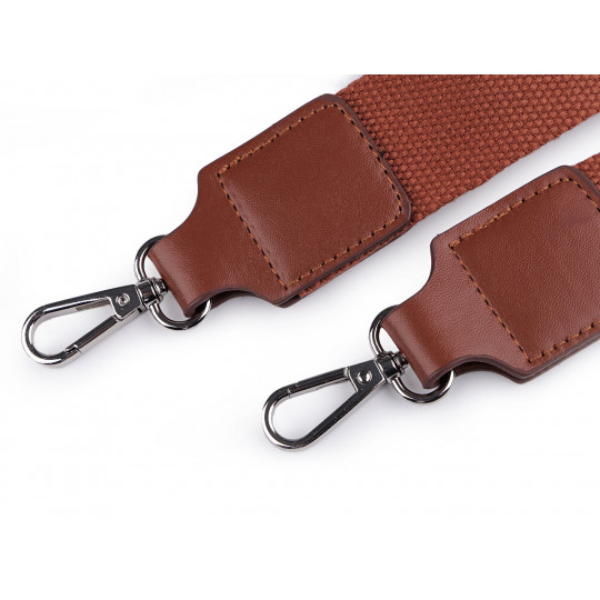 Textilné ucho / popruh na tašku s karabínami šírka 3,8 cm | Mimib