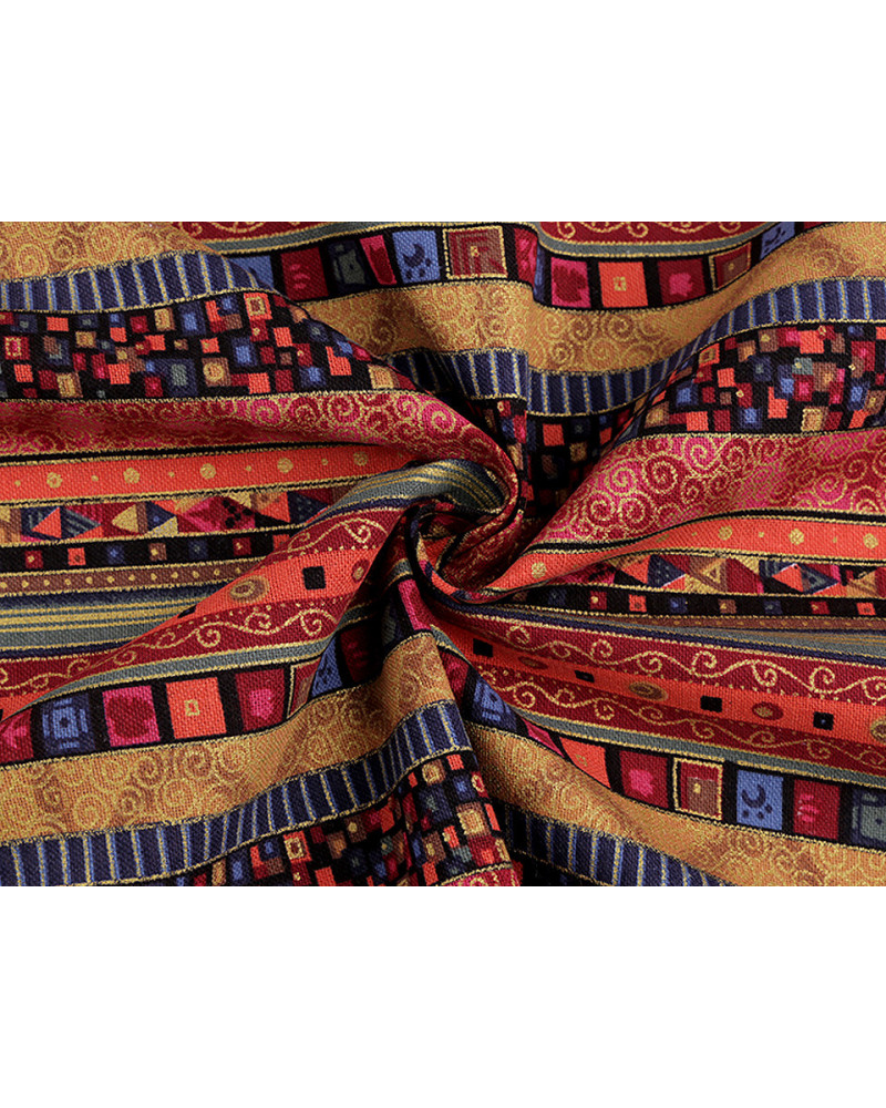 Bavlnená látka / plátno so zlatou potlačou | Mimib