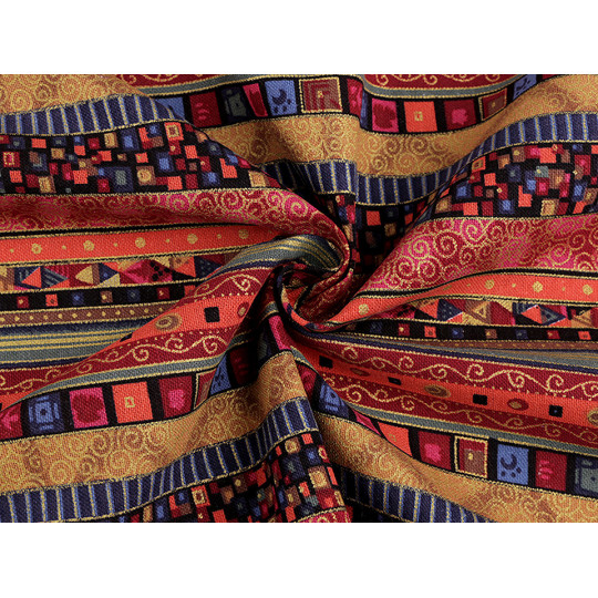 Bavlnená látka / plátno so zlatou potlačou | Mimib