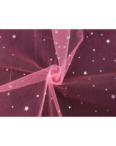 Odevný / dekoračný tyl s hviezdičkami s hologramom | Mimib