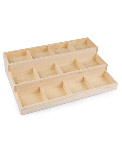 Drevené plato/organizér 3 poschodový 24x35,5 cm | Mimib