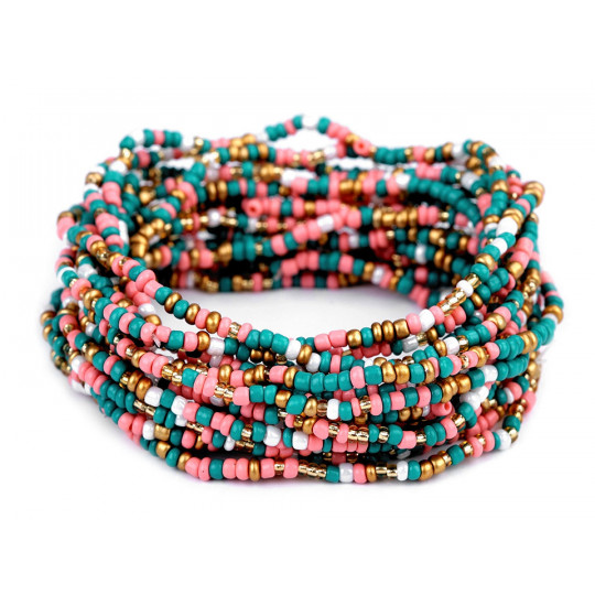 Pružné náramky z rokajlu sada 12 ks | Mimib