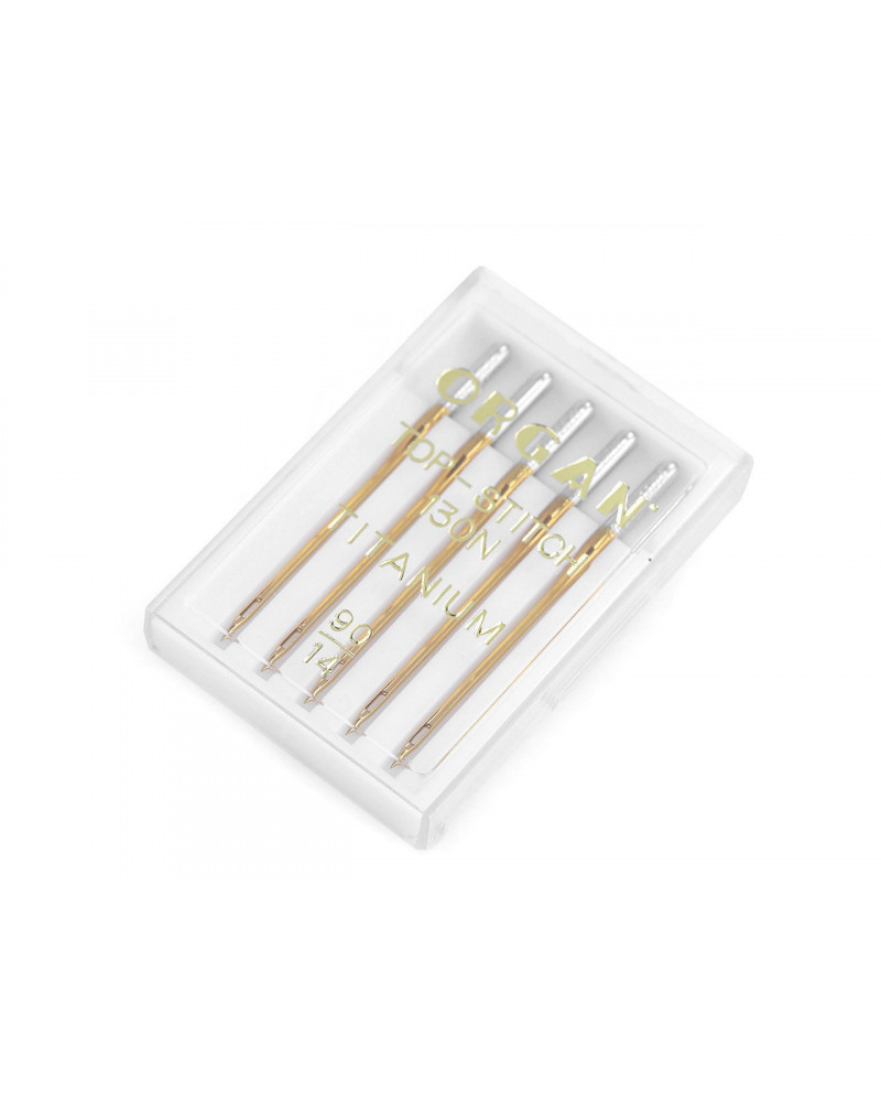 Strojové ihly Top Stitch s veľkým uškom 70, 80, 90 Organ | Mimib