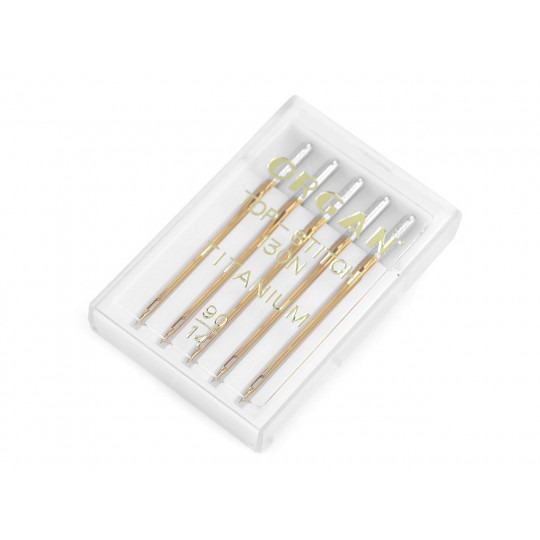 Strojové ihly Top Stitch s veľkým uškom 70, 80, 90 Organ | Mimib