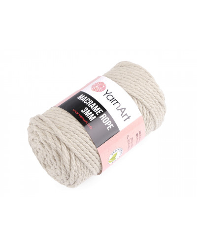 Pletacia priadza Macrame Rope 3 mm 250 g | Mimib