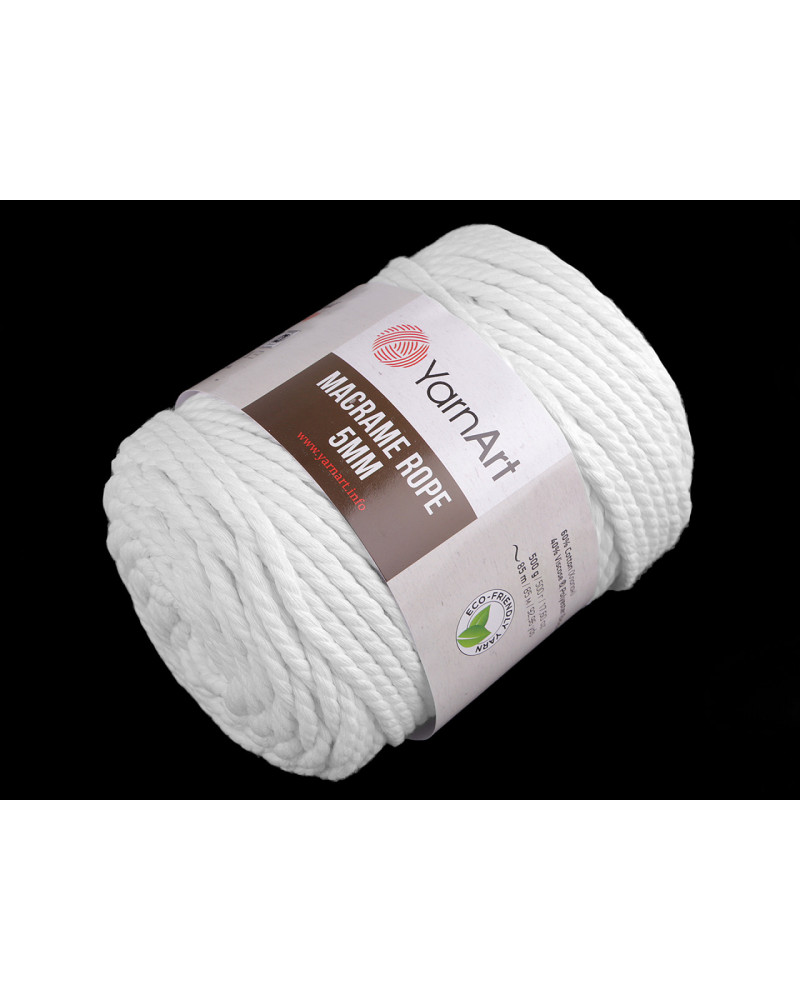 Pletacia priadza Macrame Rope 5 mm 500 g | Mimib