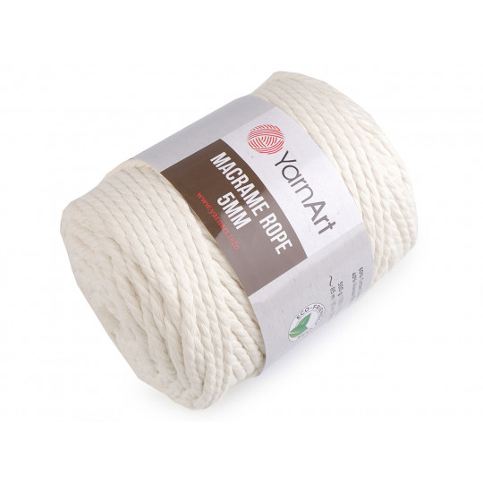 Pletacia priadza Macrame Rope 5 mm 500 g | Mimib